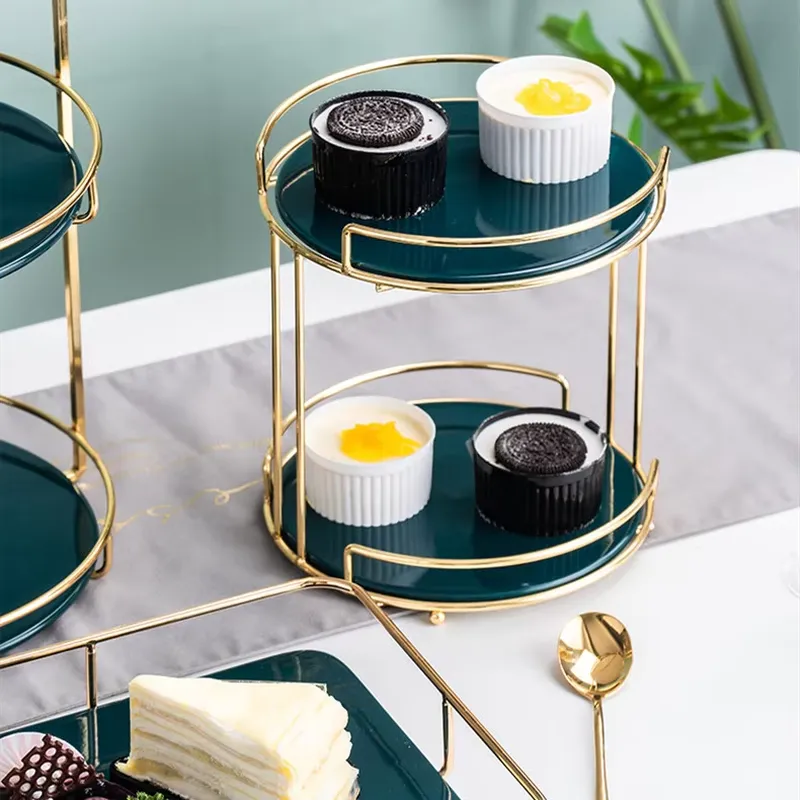 Luxury Golden Cake Stand Set M - Display Risers Set review and price