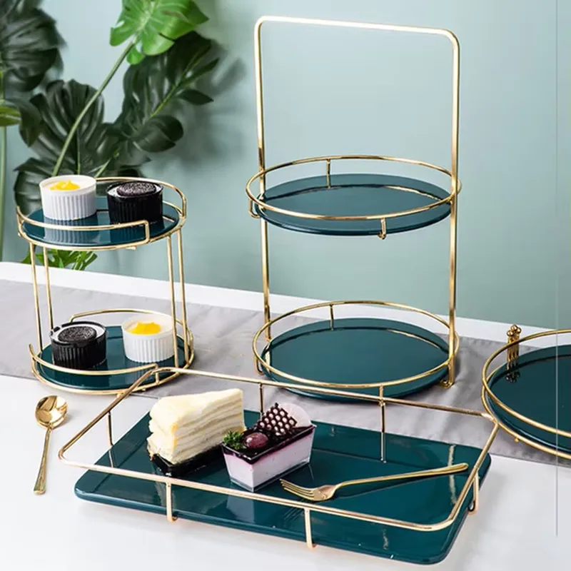 Luxury Golden Cake Stand Set M - Display Risers Set review and price